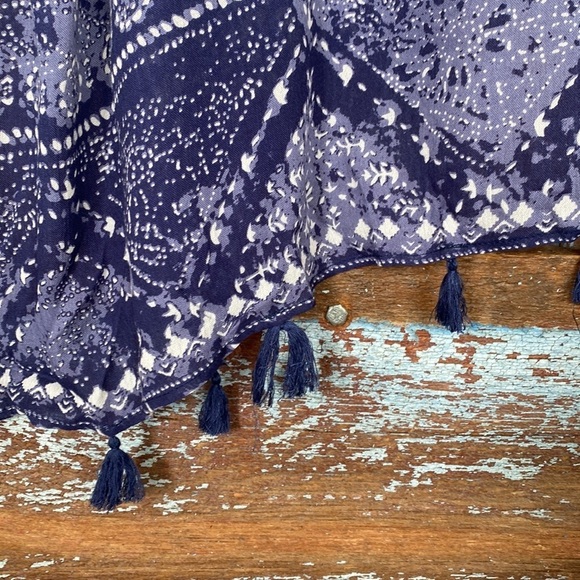 Ultra Pink Blue Boho Kimono Top Festival Western Size 1X - Picture 6 of 6